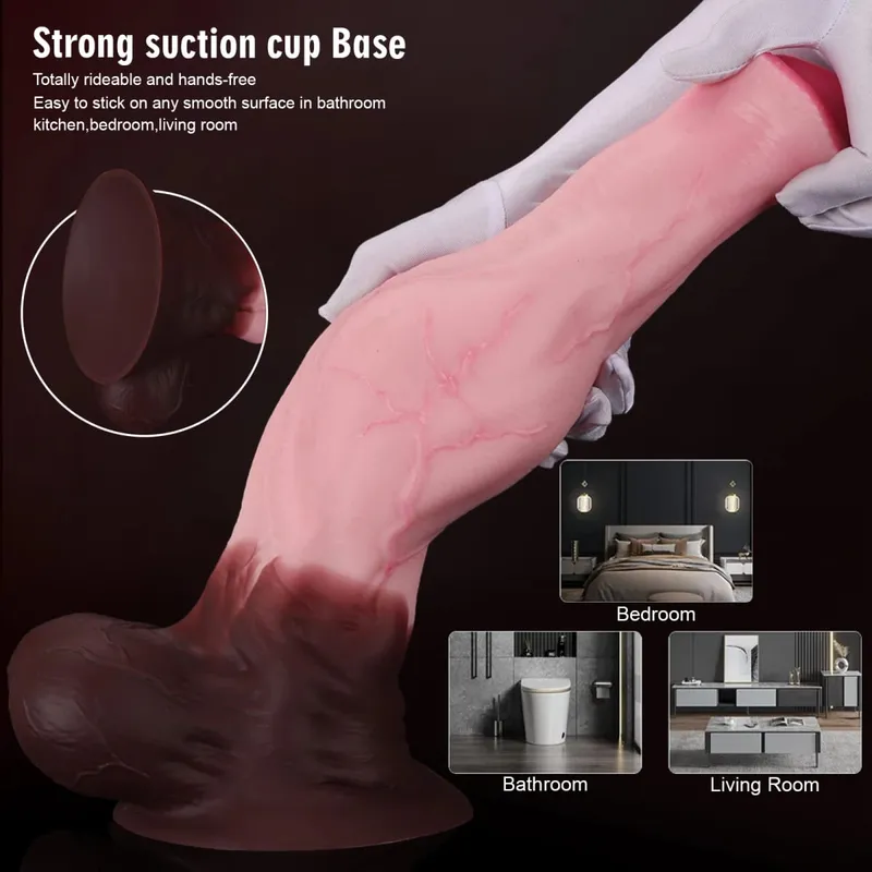 Huge Soft Silicone Knot Horse Dildo Large Long Realistic Thick Suction Cup Dildos For Women Men Big Animal Penis Adult Sex Toys
