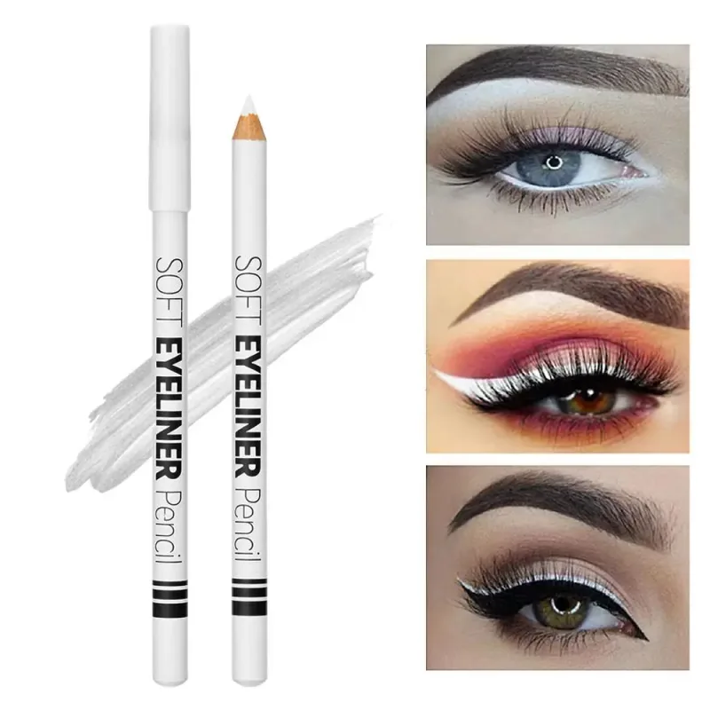 Matte White Wood Eyeliner Eyeshadow Pen Waterproof and Smudge-proof Easy To Use for Beginners Suitable for All Skin Types