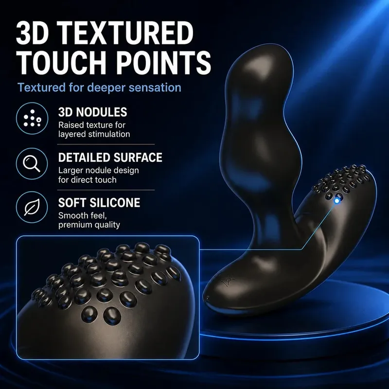 Male 360° Rotating Prostate Massager 16-Vibration Modes Gay Perineal Stimulator Remote Control Anal Plug Sex Toys for Men