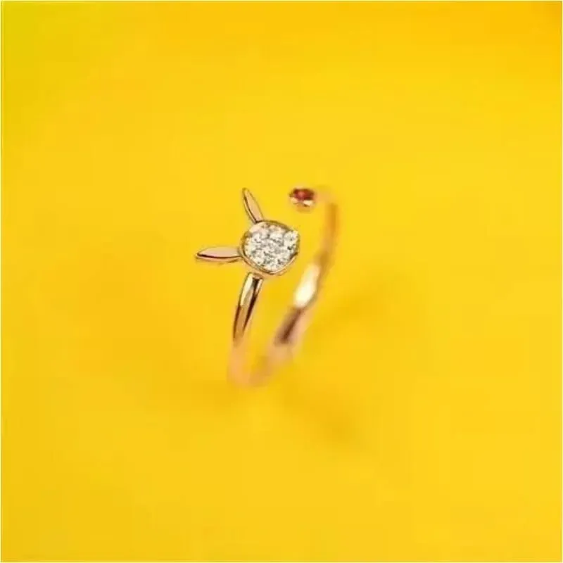 New Pokemon Litwick Dragonair 925 Silver Couple Ring Anime Fashion Cartoon Accessories Cospaly Peripherals Christmas Gifts — image 7