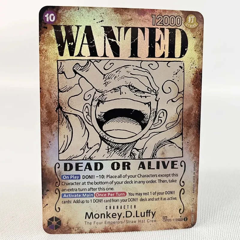 ONE PIECE Retro Wanted Poster Style Proxy Game Card Luffy Buggy Shanks Ace Anime OPCG/PTCG Card / Collection Trading Card