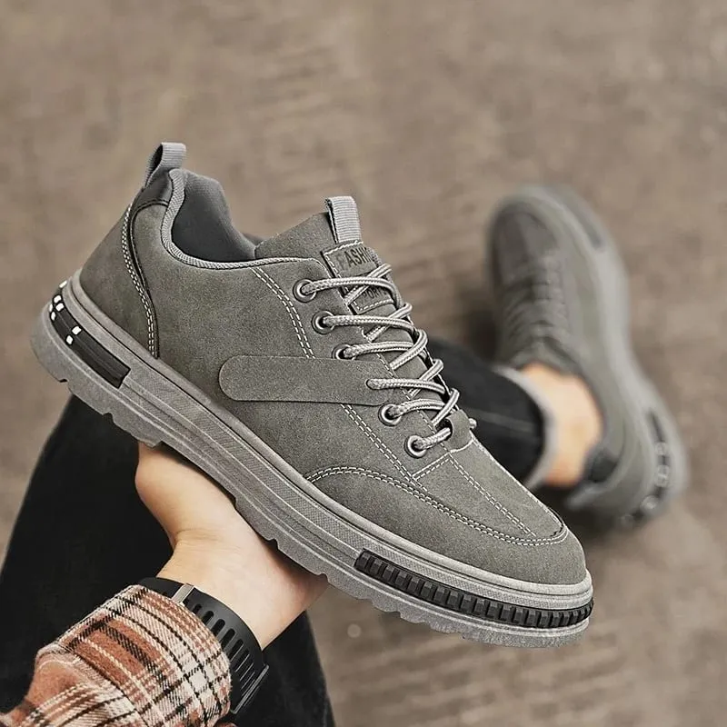 Men's Vulcanized Shoes Winter Casual Sneakers Comfortable Work Shoes for Men Breathable Soft Sole Safety Shoes Men Work Footwear