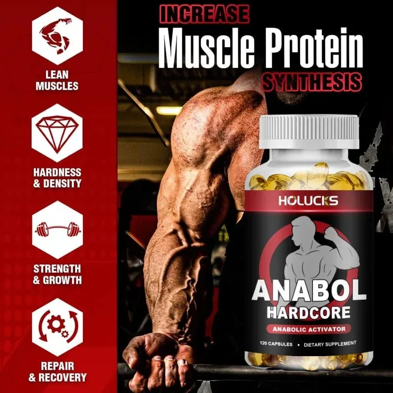 Premium Anabol Muscle Capsules Support Muscle Function Stamina Strength & Steady Body Condition for Regular Athletes