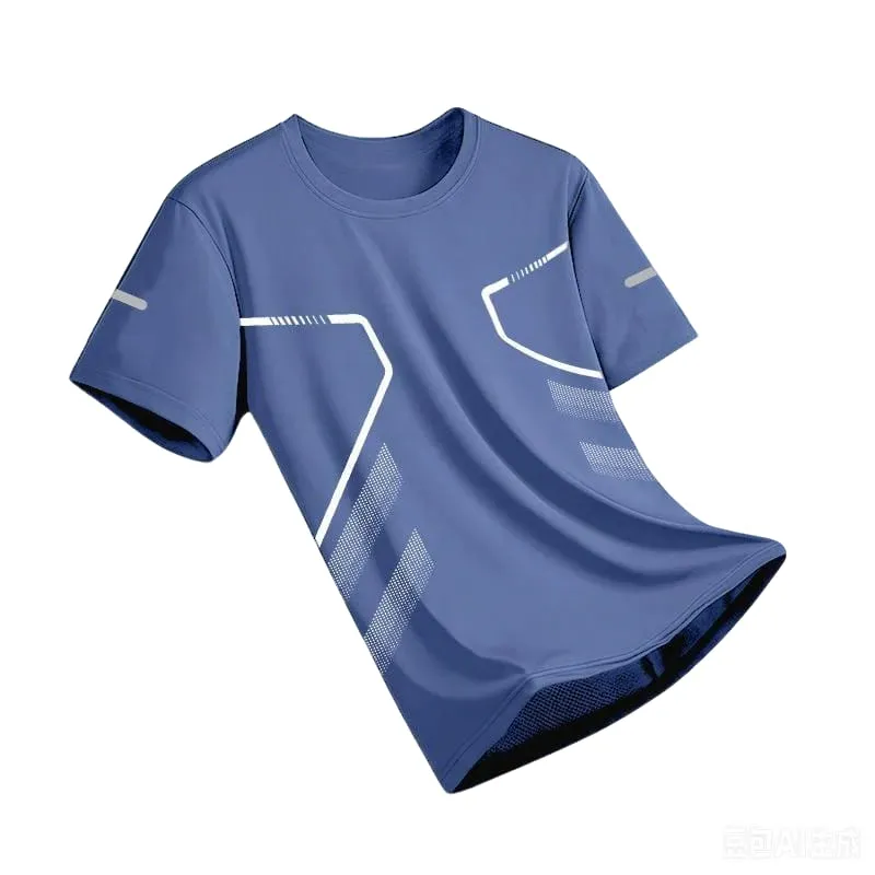 New Ice Silk Running Shirts Men Loose Short Sleeve Top Basketball Gym Sportswear For Male Fitness Workout Mesh Breathable Tee — image 16