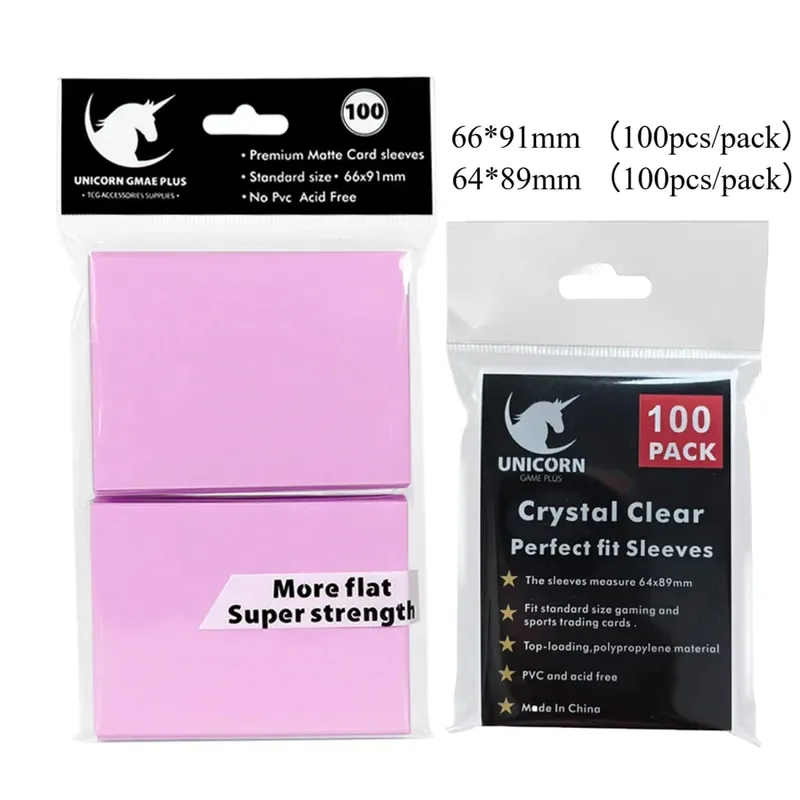 200 peças mangas de cartão cartões de negociação dupla camada fosco tamanho padrão mangas de cartão para pokemon mtg beisebol esporte cartão jogo de tabuleiro