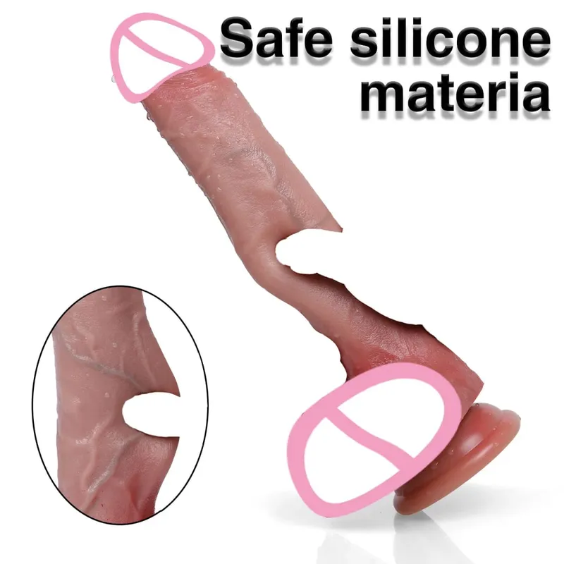 Long Dildo Vibrators for Women Heating Telescopic Machine Sex Toys Super Big Dick Large Realistic Penis Huge Dildos Vibrator — image 4