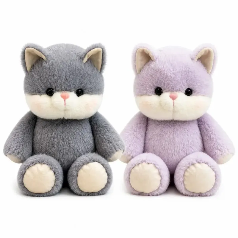 Creative Gift Soft Cat Stuffed Animal Plush Pillow Emotional Support 17.7inch Plush Toy Cat Pattern Cute Stuffed Animals Plush