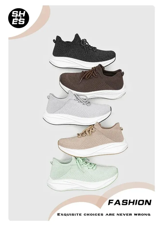 Men Women Summer Mesh Walking Shoes Breathable Lightweight Sock Sneakers Casual Sports Shoes Large Size Couple Style — image 8