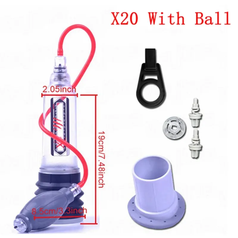 Hydrotherapy X20 X30 X40 Penis Pump Penis Enlargement Enhancer Water Spa Vacuum Pump For Men Penis Extender Sex Toys For Men