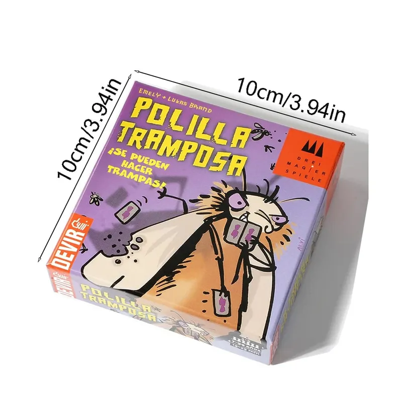 Juego de Cartas Polilla Tramposa Devir Juego de Mesa Familiar Divertido donde se Permite Hacer Trampas para Niños y Adultos