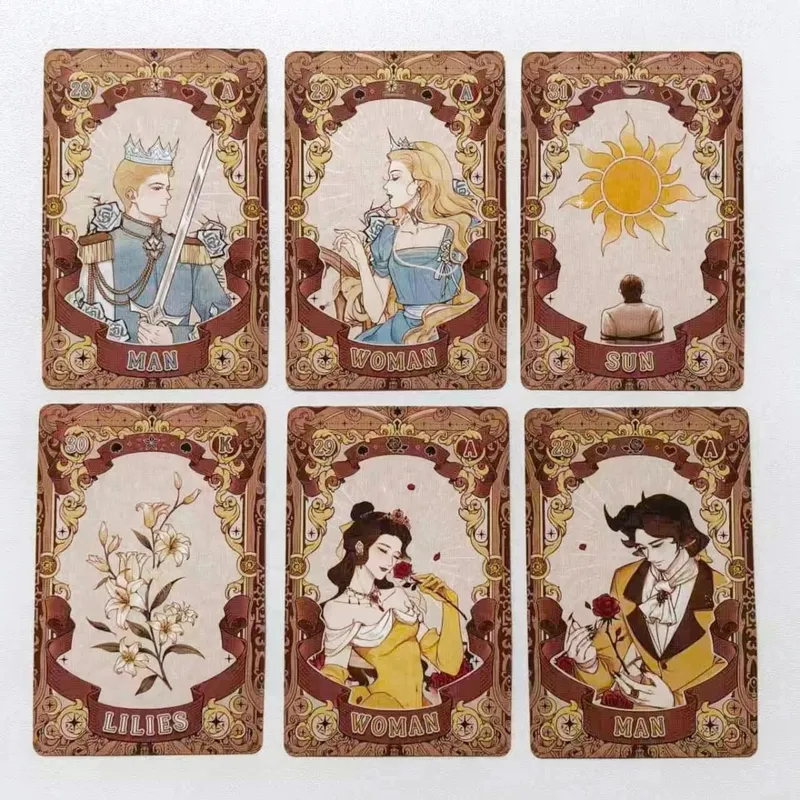 Pohádkový sen Lenormand Tarot - 44 karet Stolní hra Ilustrace Téma pro věštění a vyprávění
