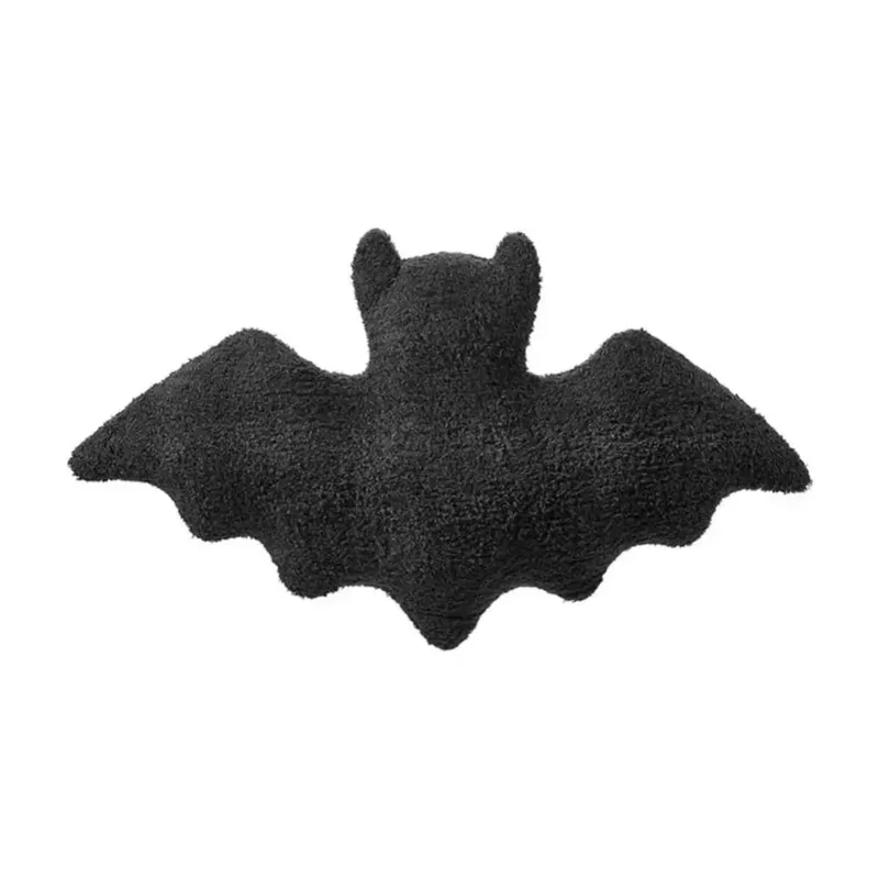 Halloween Material Bat Pillow Halloween Theme Black White Brown Bat Modeling Pillow Soft Fabric Gothic Bat For