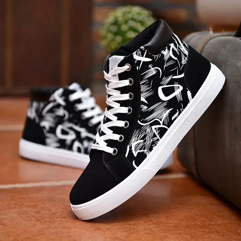 Pu Leather Men Shoes Sneakers Trend Casual Breathable Leisure Sneakers Non-Slip Footwear Vulcanized Shoes Tenis Masculino Boots