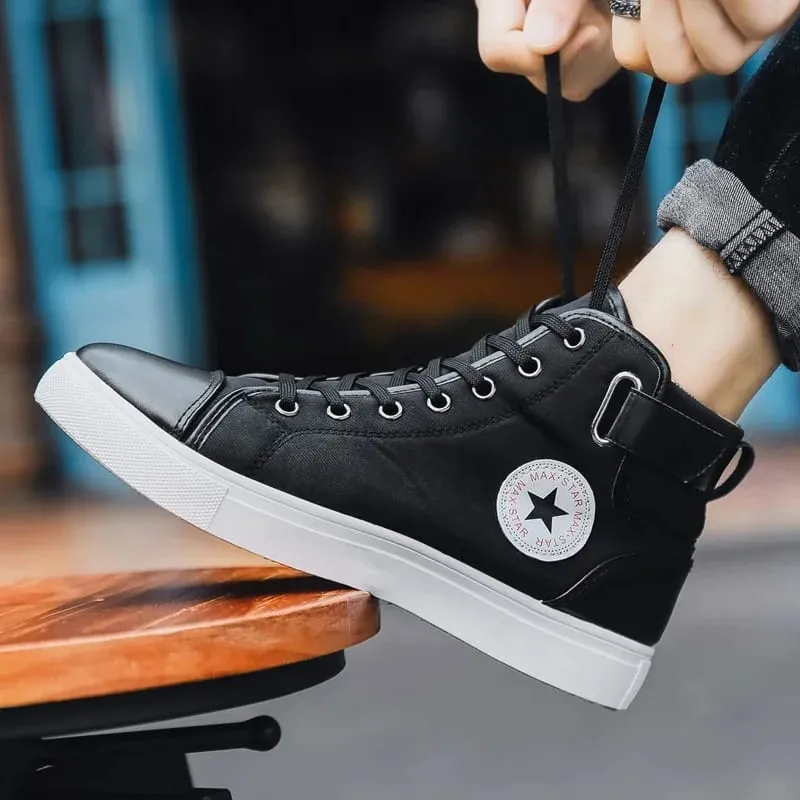 Men's High Top Walking Shoes Hot Selling Teenagers Outdoor Leisure Shoes Thick Soled Practical Jogging Large Size 39-46 Sneakers