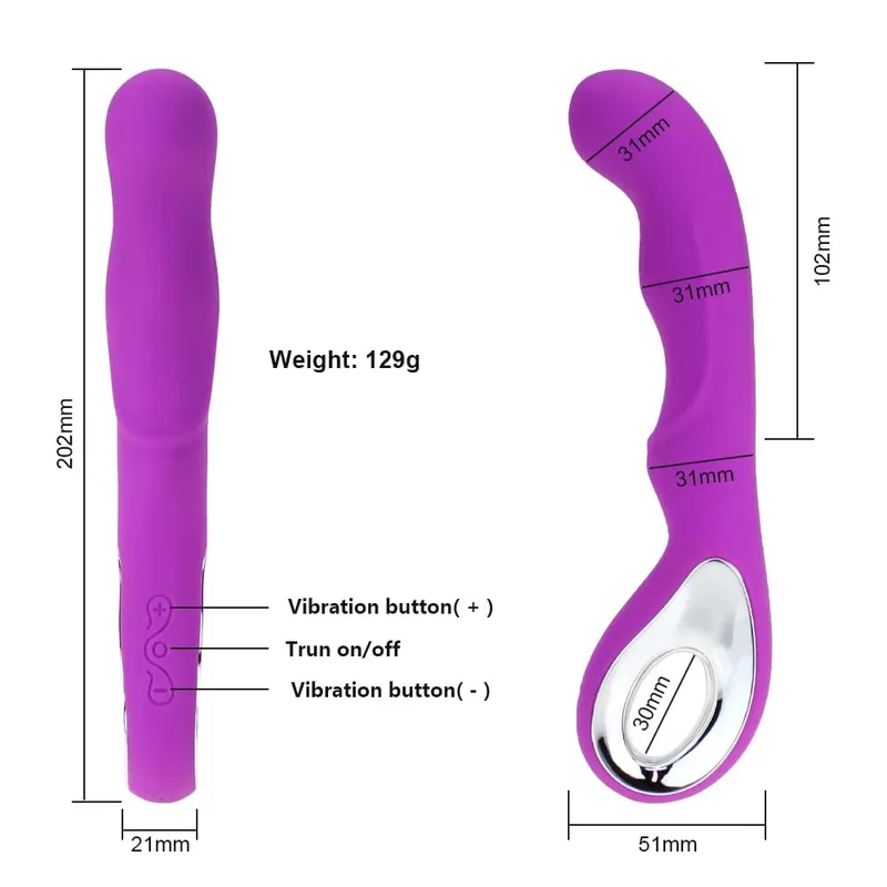 Vibrador para ponto g, estimulador vaginal, ponto g, massageador de clitóris, varinha mágica à prova d'água, brinquedo sexual recarregável para mulheres