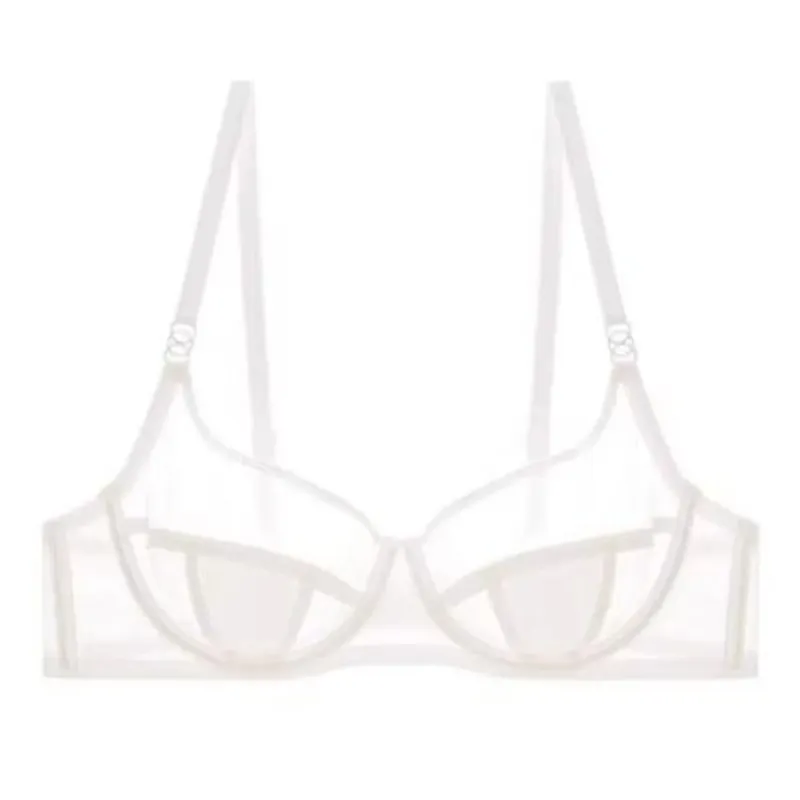 French Lace Minimizer Bra Set Ultra Thin Cup Support Anti Sag Push Up Lingerie for Large Bust Women Breathable Underwear 32-38AB — image 4