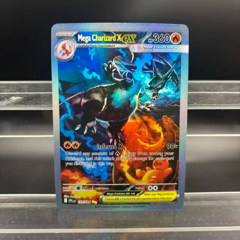 DIY Collection Cards Mega X ex Phantasmal Flames EN Self Made Single Card Classic Game Anime Card Gift Toy