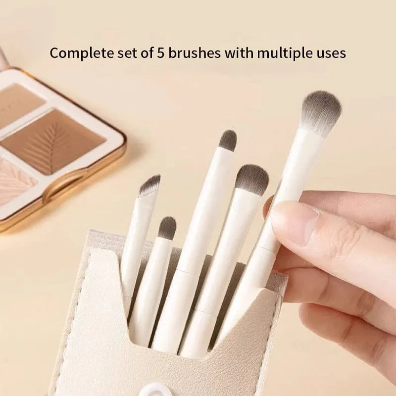 5/8/10Pcs Natural Eye Makeup Brushes Set Detail Eyeshadow Brush Makeup Brush White Ultra Soft Eyeshadow Eyeliner Makeup Tool