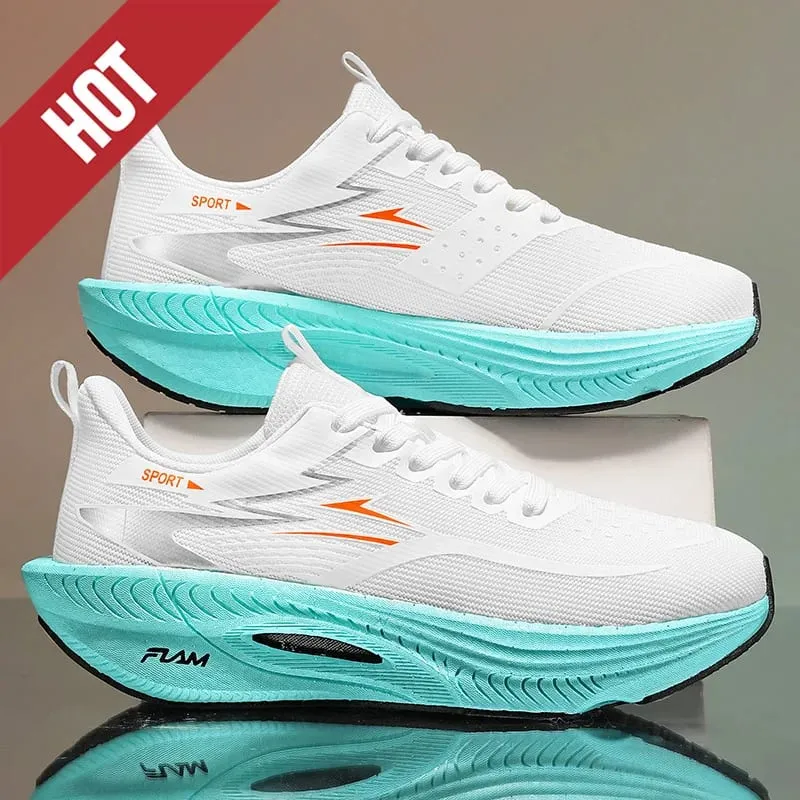 NEW Running Shoes Carbon Board Marathon Men Sports Breathable Lightweight Women's Comfortable Athletic Nonskid Sneakers Casual