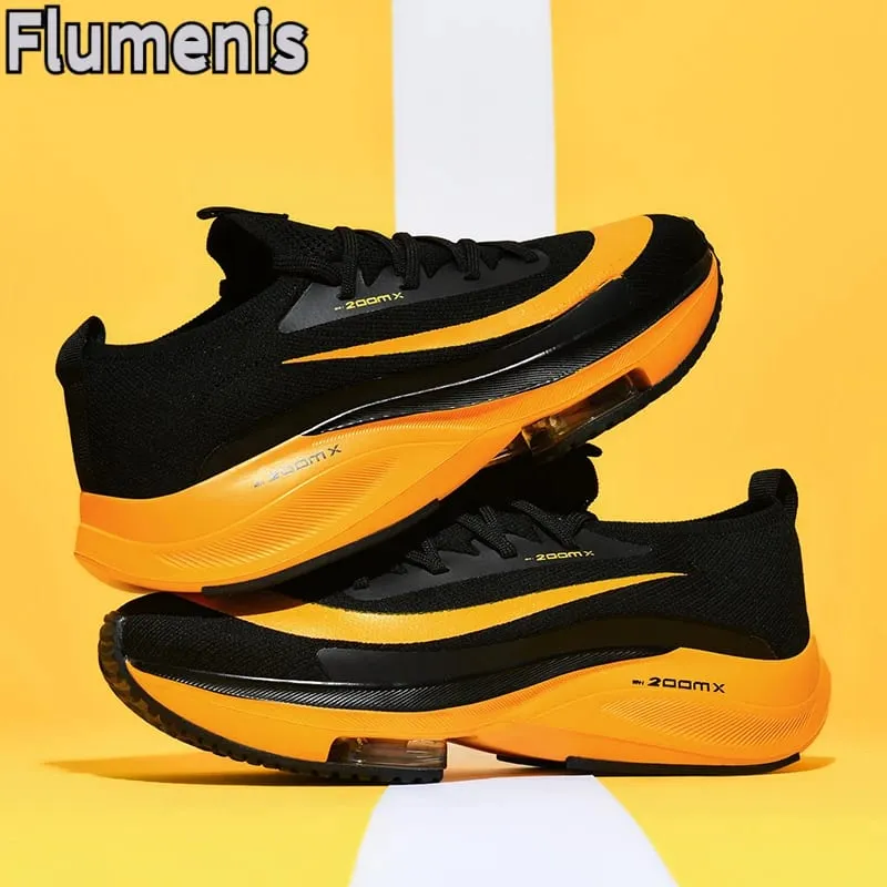 Men's Running Shoes Breathable Racing Cushioning Outdoor Running Shoes Casual Non Slip Mesh Off-Road Shoes