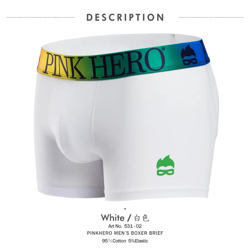 Underwear,Comfy And Soft Boxer Briefs，Standard European and USA Version Size,Funny Novelty Waistband Of The Rainbow