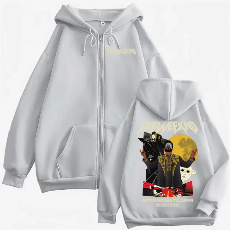 The Weeknd After Hours Til Dawn 2026 Jacket Sweatshirt Men Women Casual Fleece Zip Up Hoodies Hip Hop Style Punk Zipper Pullover