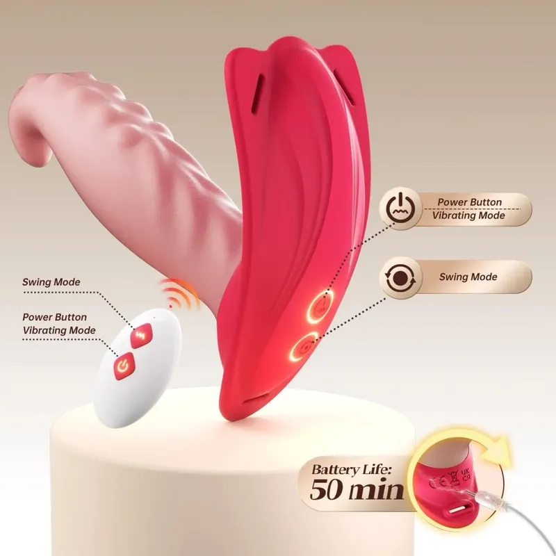 Wearable Vibrator Mini Clit Panty Butterfly Vibrator with Remote Control Vibrations Discreet Rose Sex Toy Women Couple Pleasure