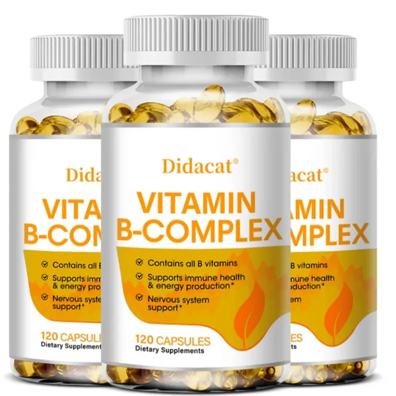 Vitamin B Complex - Contains All B Vitamins Supports Immune Health & Energy Production Nervous System Support