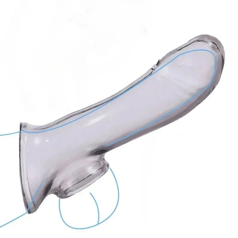 Højelastisk voksen penis ærmer Cock Extender Genanvendelig og sikrere kondomer Sexlegetøj til par Mand Udsættelse Ejakulation Værktøjer