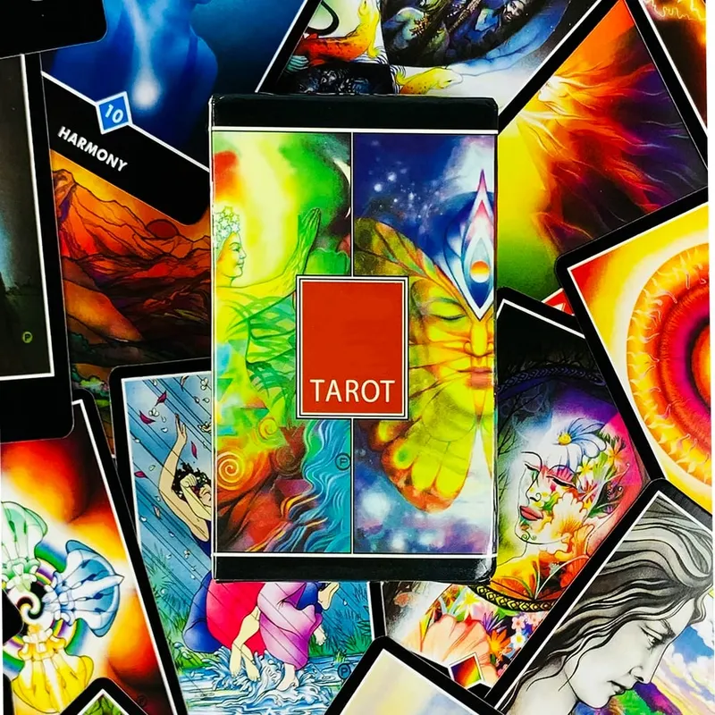 Tarot Cards A 79 Exquisite Deck Oracle English Visions Divination Borad Playing Games Perfect For Christmas and New Year Gift