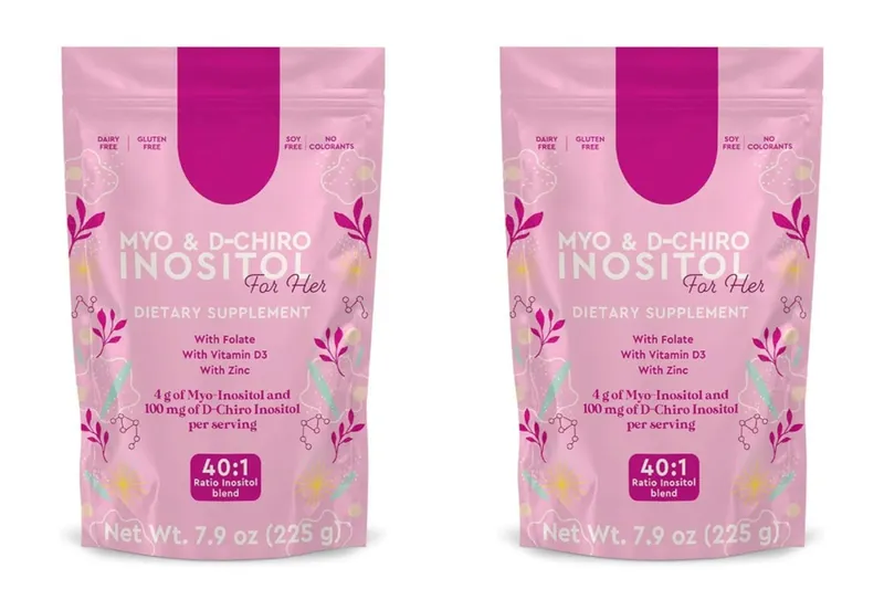 Myo Inositol & D-Chiro Inositol Powder 40:1 Ratio 225g 45 Servings with Folate Vitamin D3 and Zinc Daily Nutrition — image 8