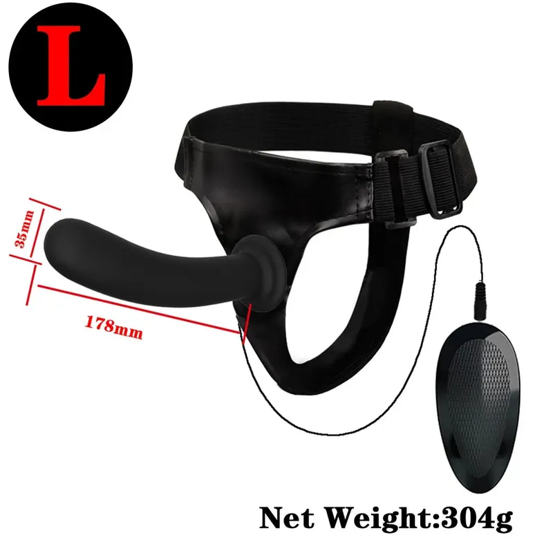 Remote Control Vibrating Silicone Strap On Dildo Harness Adjustable Wearable Pegging Panties for Couples Detachable Dual Stimu