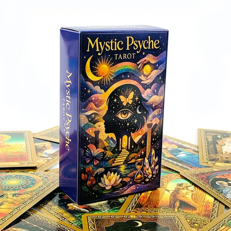 Mystic Psyche Tarot Deck English Divination Cards Mystical Cosmic Butterfly Crystal Theme Fortune Telling Board Game Tarot Cards — image 1