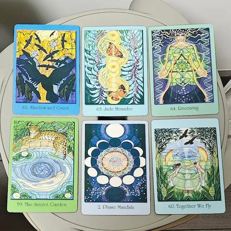 Cartões de geometria sagrada para o caminho visionário 10,4 * 7,3 cm - 64 unidades de cartões oracle integrando matemática, ciências e espiritualidade — image 6