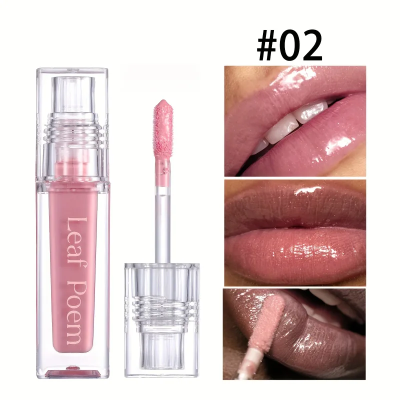 Óleo labial hidratante Crystal - brilho preenchedor e hidratante com tons coloridos para todos os tipos de pele