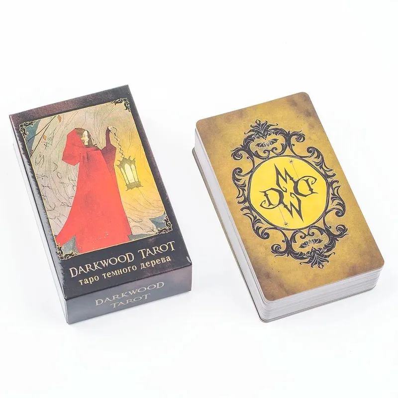 таро темного дерева Darkwood Tarot 78 Cards Deck Russian Visions Divination Edition Deck Board Playing Games 10.3x6CM