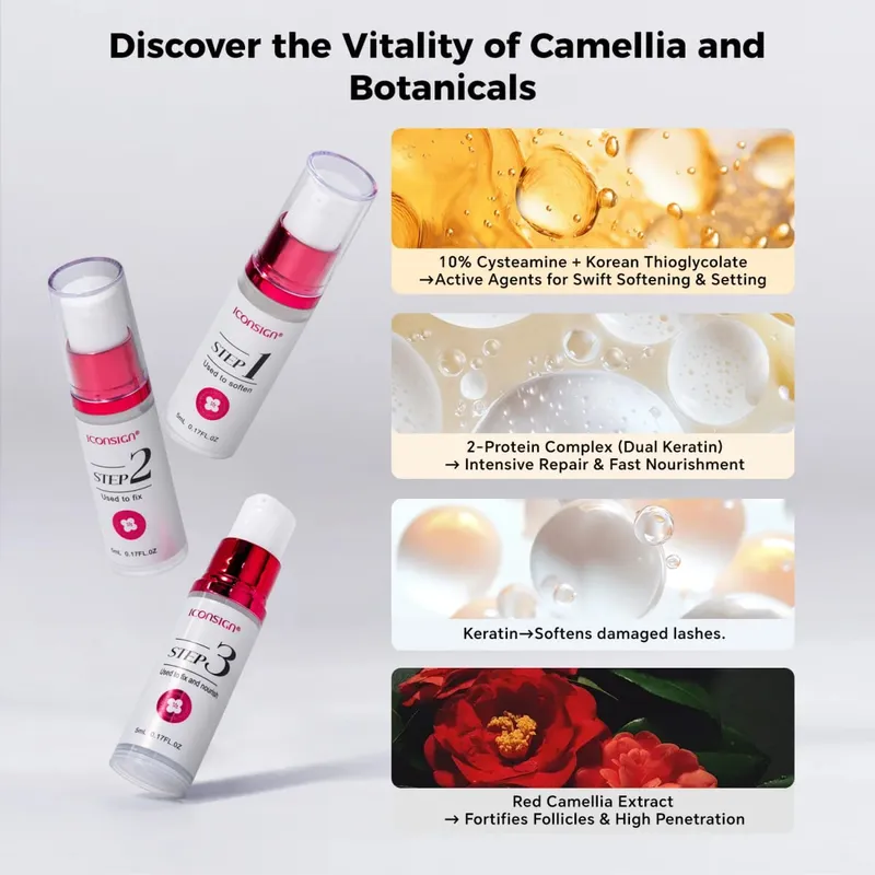 Camellia Fast Lift Kit 5 ถึง 8 นาทีดัดผมแต่งหน้าเครื่องสำอางครบชุด — image 4