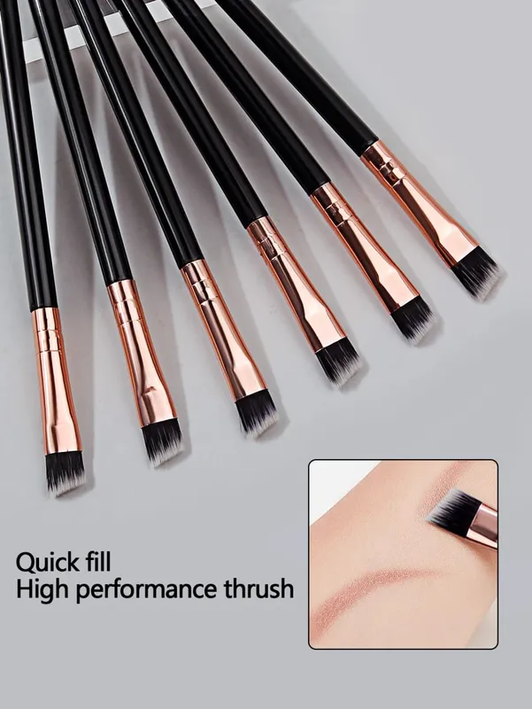 6/10/20/30PCS Ultra-Thin and Ultra-Fine Eyeliner Brush Angled Eyebrow Brush Eyelid Detail Brush Portable Eye Makeup Tool