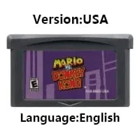 GBA Video Game Cartridge Console Card dDonkey Kong Mario Wario Series Kart Party for GBASP