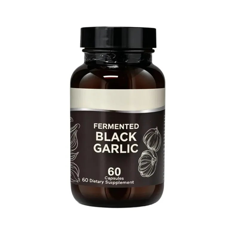 Fermented Black Garlic Capsules for Adults - Supports Overall Wellness Circulation & Antioxidant Health 60 Capsules Non-GMO