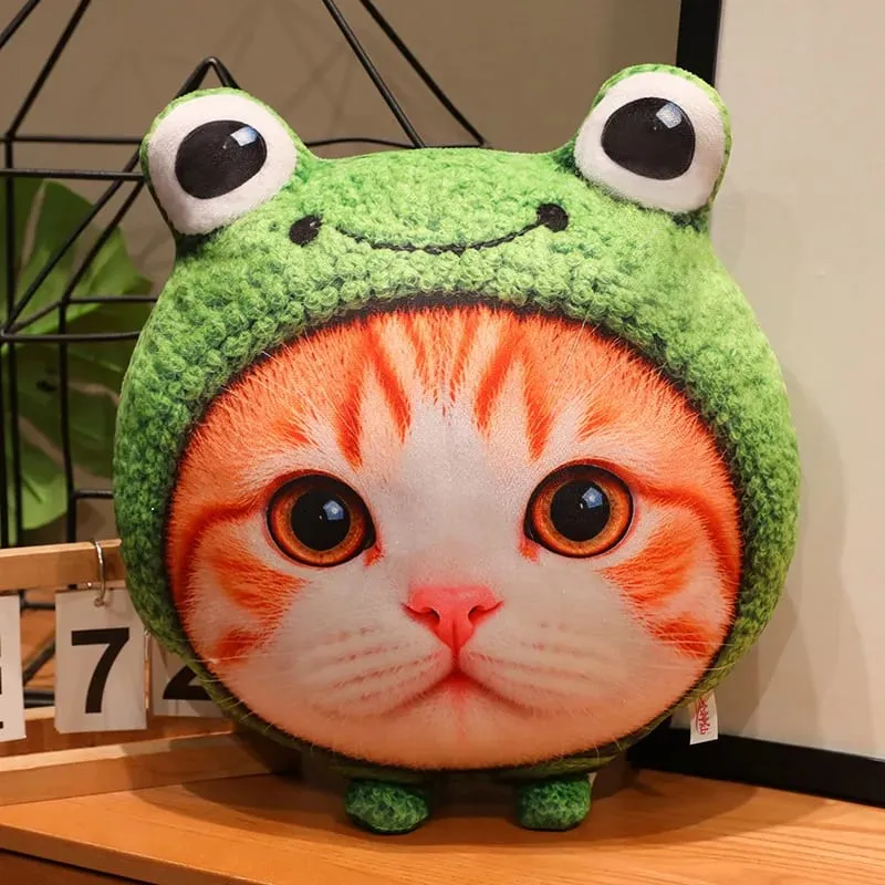 New 40cm Lifelike Animal Cat Plush Pillow 3D Printing Simulation Cat Plush Toy Stuffed Decor Gift Birthday Gifts Room Decoration