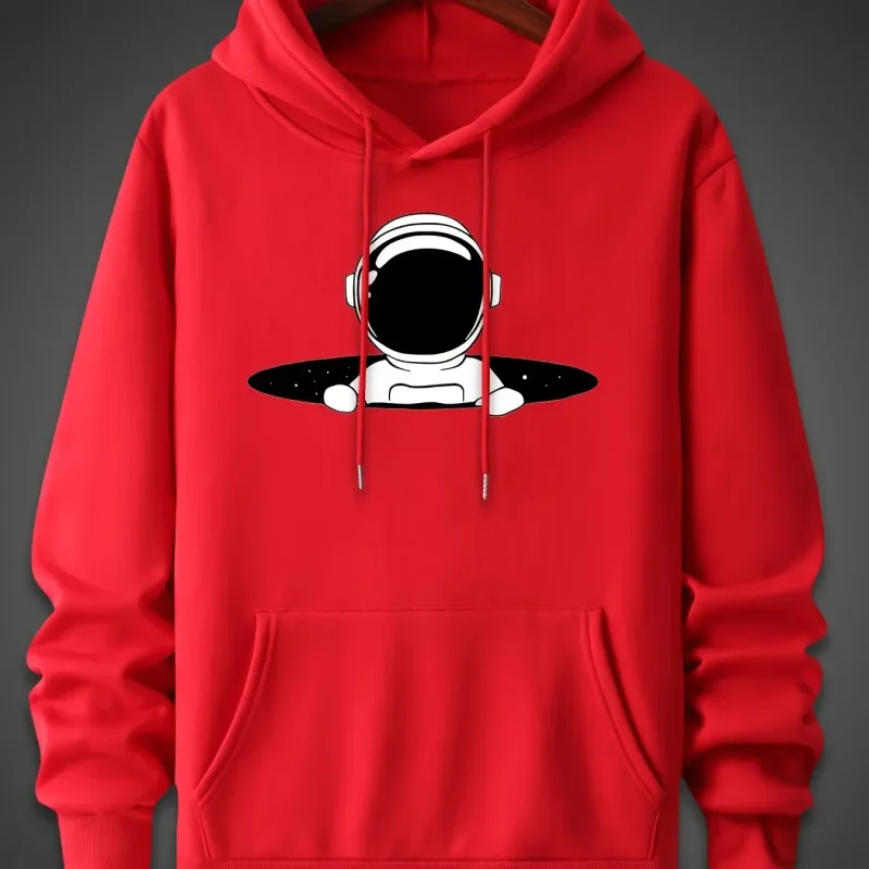 2025 New Winter Casual Men's Loose Fleece Warmth Hooded Sweatshirt Fashionable Trendy Casual Multi-purpose Walkaround 2D Hooded
