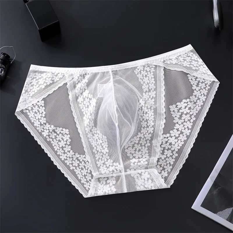 Lace men's underwear ice silk calzoncillos hombre 3D convex bag adults 18 plus size sexy lingeries for man tangas japonesa new — image 5