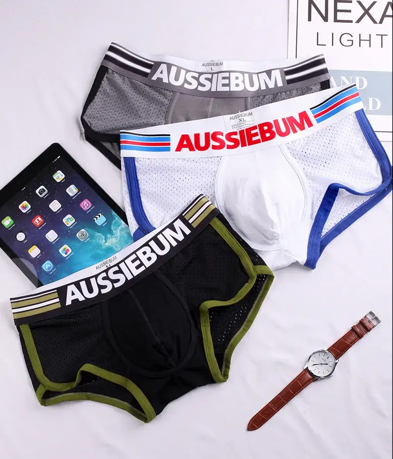 Cotton men's underwear men's boxers net through u convex design boxers boxers men's underwear — image 1