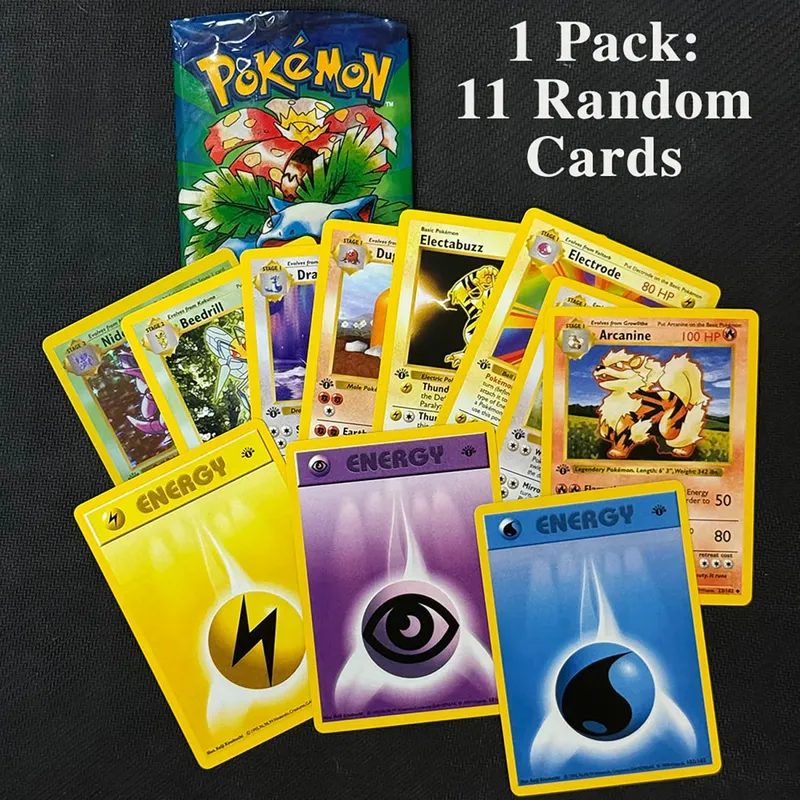 Booster Pack 11pcs/bag 1st Edition Pack Charizard Trading Card Game Collection Battle Booster Toys Boys Gift