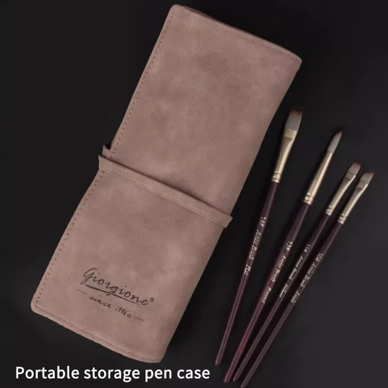 Acrylic Paint Brushes Oil Paint Brushes Artist Paint Brushes Set Bag Pack with Scraper 25 Pcs Gouache Wooden Handle Brushes — image 2
