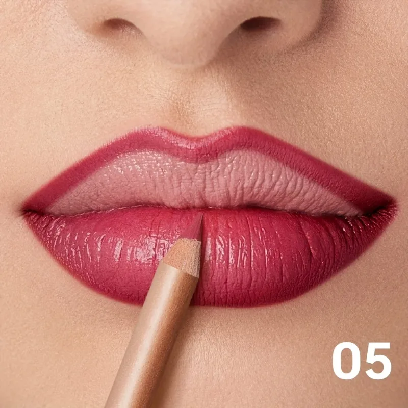 Lápis delineador labial fosco nude de longa duração à prova d'água à prova de manchas contorno preciso fórmula cremosa suave