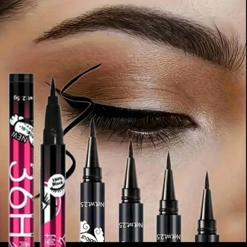 1/3/5pcs Smooth Black Liquid Eyeliner Pen Ultra-fine Pen Tip 36H Eye Liner Pencil Waterproof Long-lasting Beginner Make-up