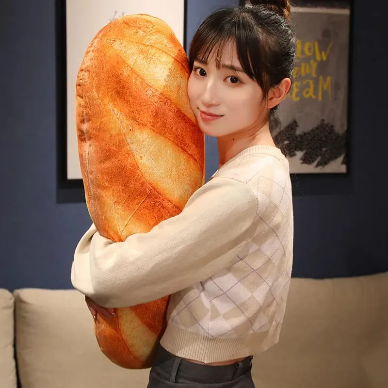 Wholesale Giant Bread Plush Long Pillow Toy Soft Funny Simulation Food Toy Creative Cushion Birthday Present Christmas Gift — image 4