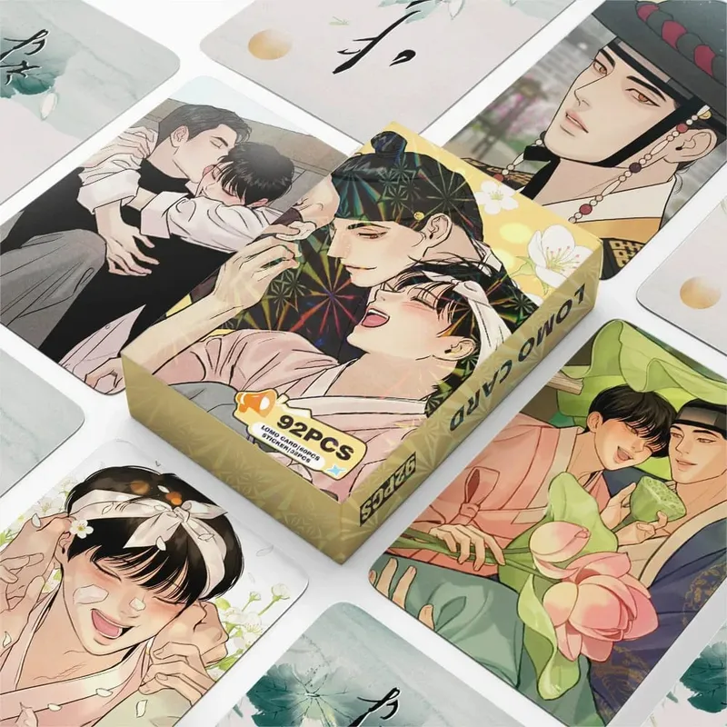 92PCS Korean Webtoon Lomo Cards & Mini Stickers - Anime Character Photocards Collection Perfect Gift for Fans — image 2